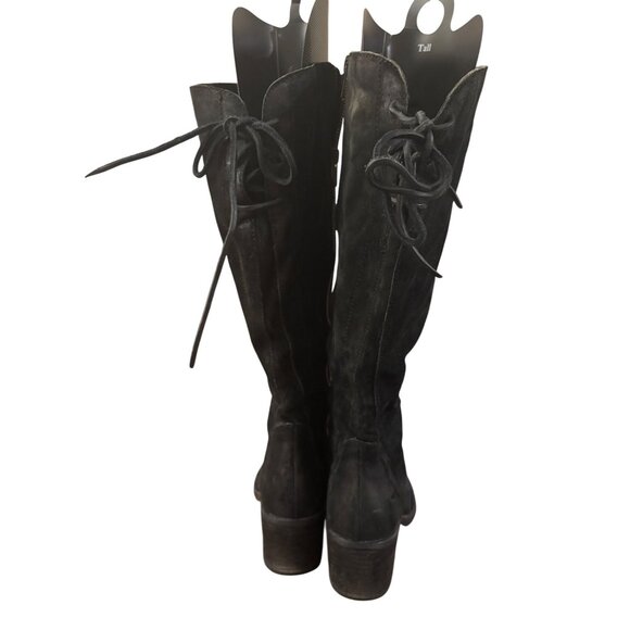 Born Womens Felicia Black Leather Knee-High Boots Wide Calf Size 7M - Picture 2 of 13